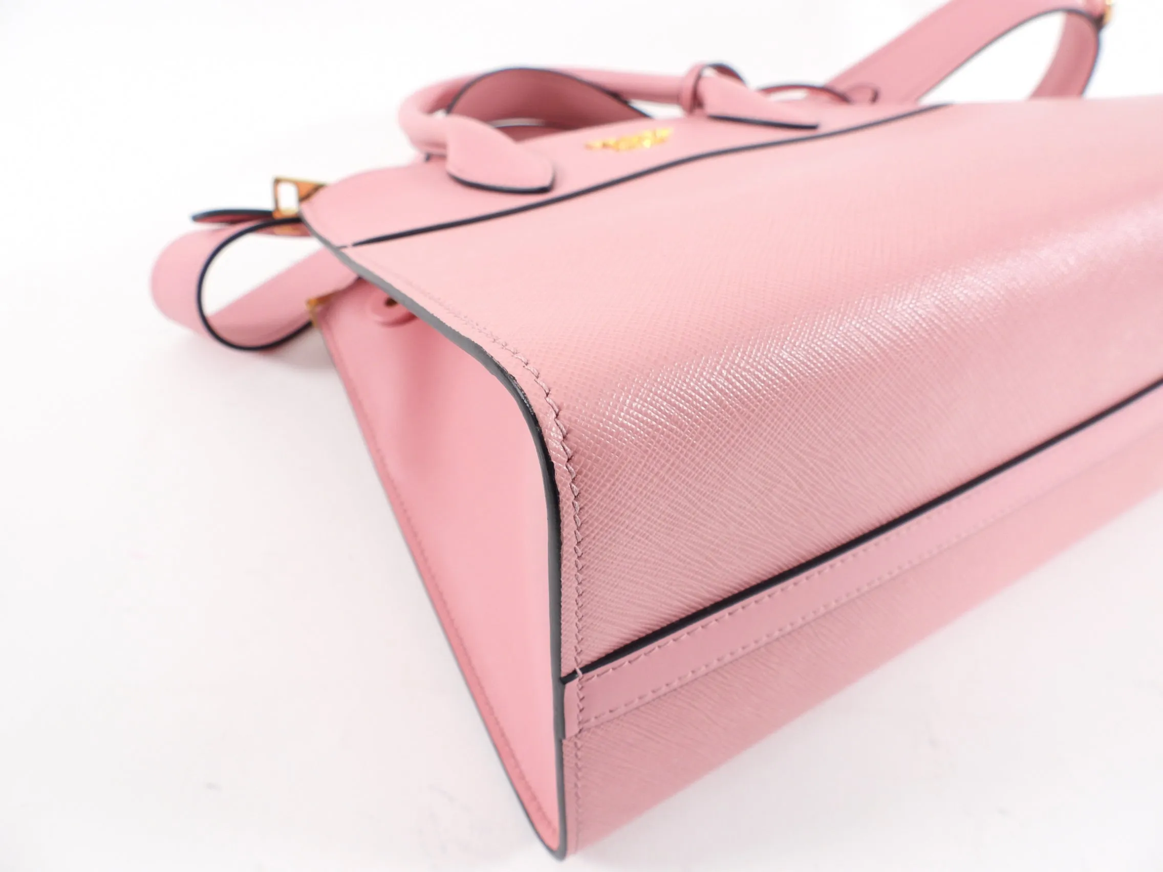 Prada Pink Petalo Saffiano Leather City Tote Bag