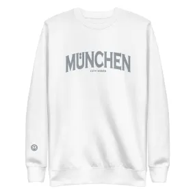 Premium Sweatshirt MÜNCHEN (Weiß/Grau)