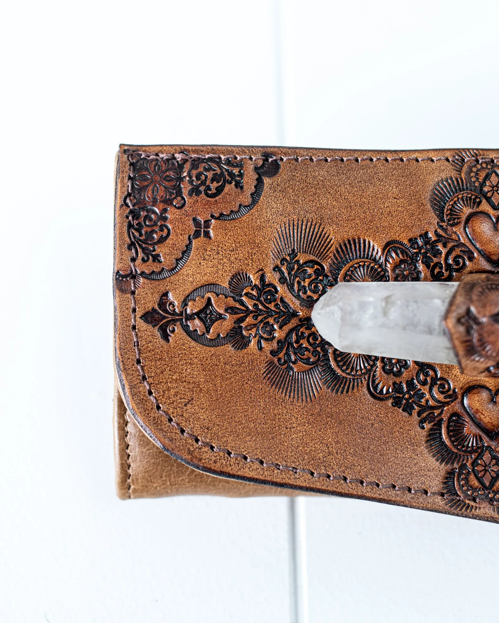 Priestess Wallet with Quartz Crystal