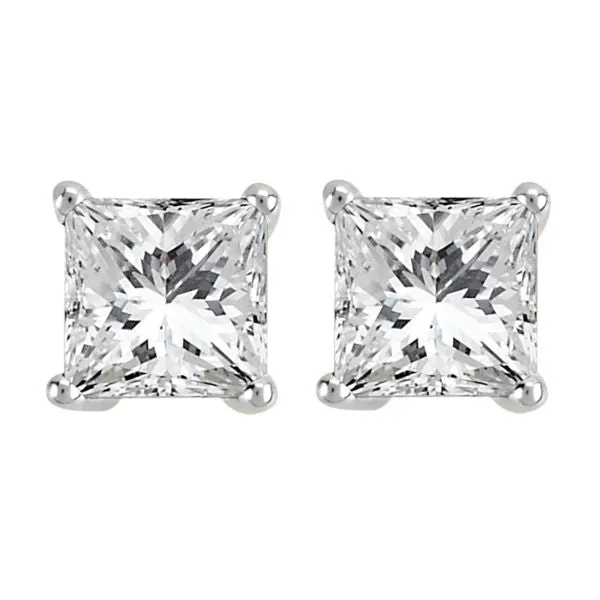 Princess Cut Diamond Studs 0.75 CT