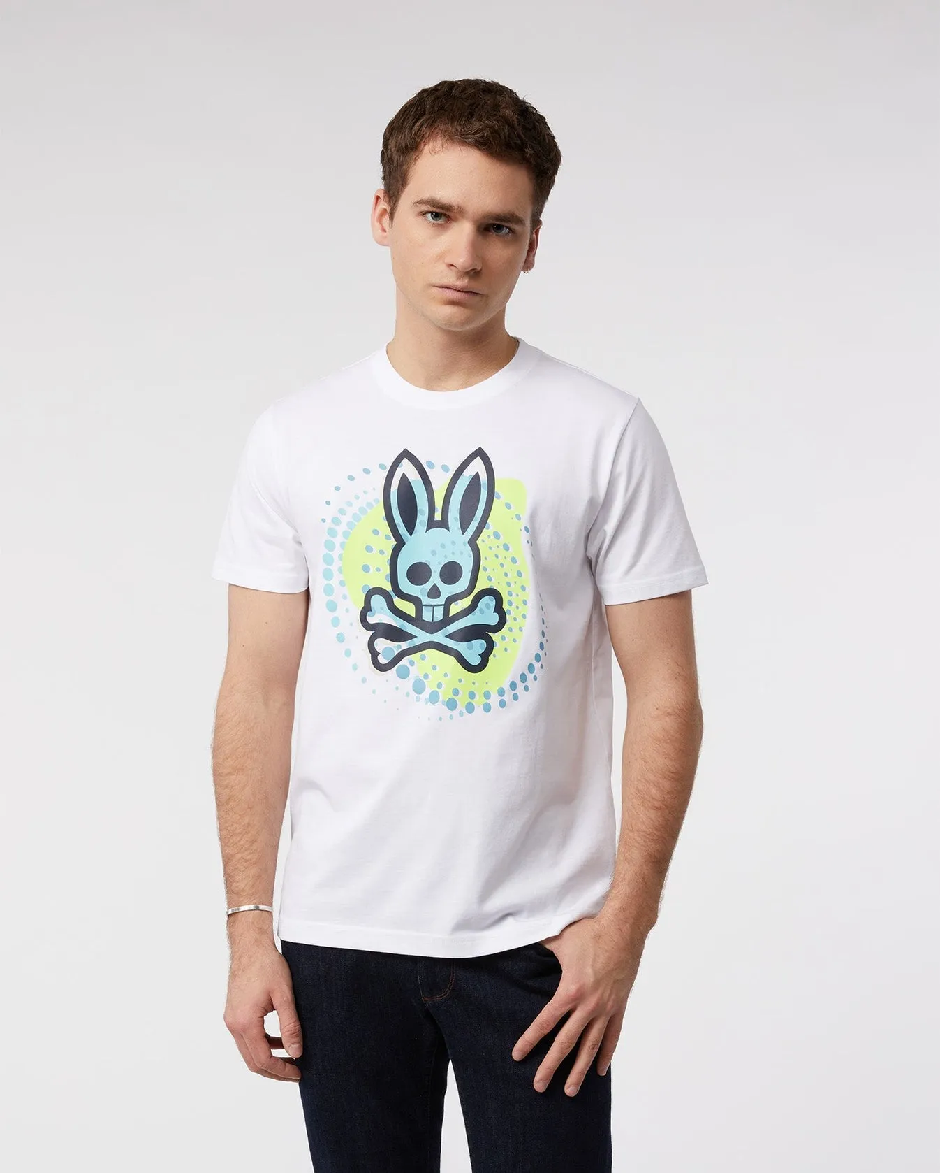 Psycho Bunny Mens Hurell Graphic Tee - White