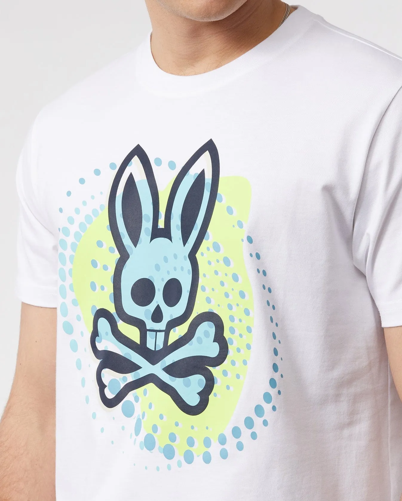 Psycho Bunny Mens Hurell Graphic Tee - White