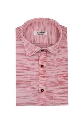 Punekar Cotton Pink Color Pure Cotton Handmade Formal Shirt for Men's.