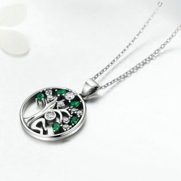 "The Man and the Tree of Life" 925 Sterling Silver Fashion Pendant Necklace