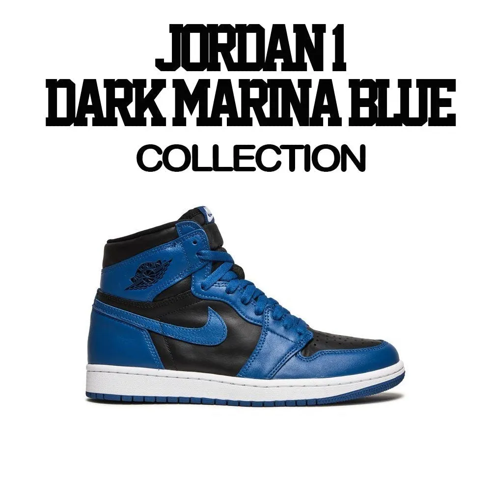 Retro 1 Dark Marina Blue Clean Pair Shirt