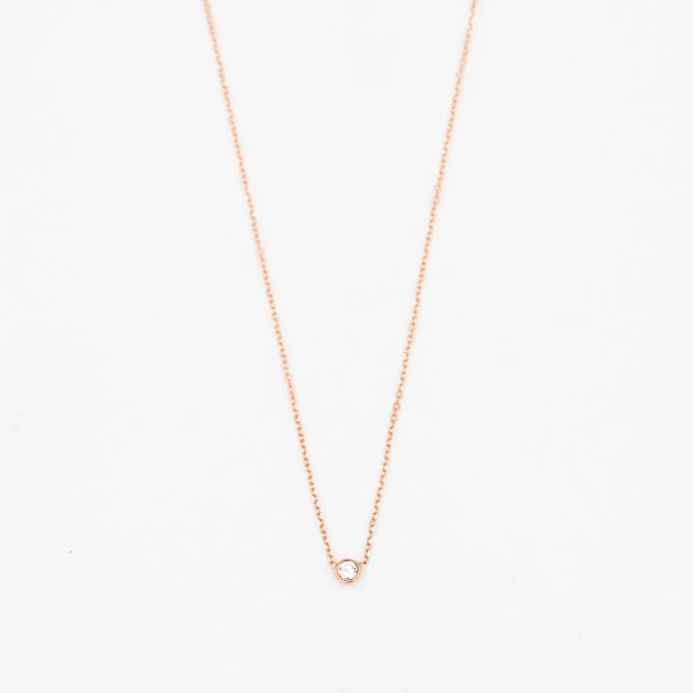 Rose Gold Barely-There Diamond Necklace