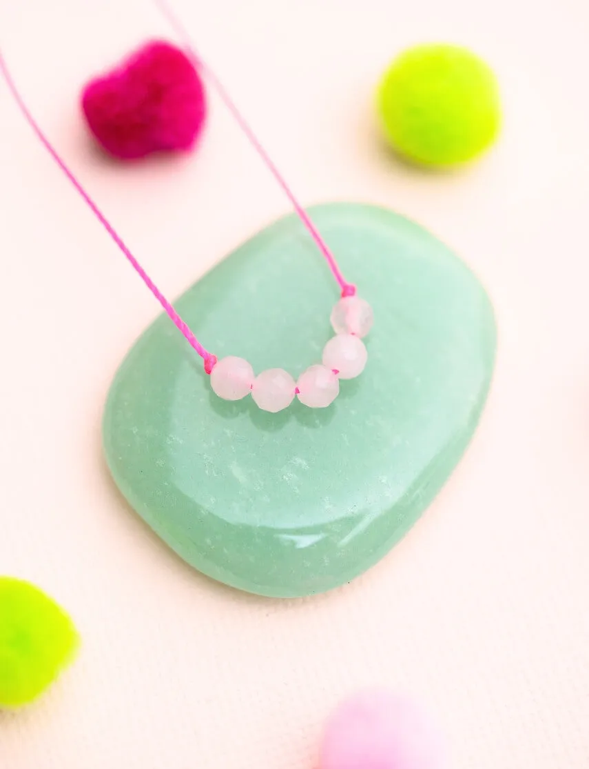 Rose Quartz Little Wishes KIDS Necklace for Love