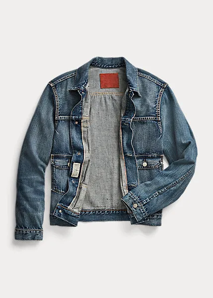 RRL Overdale Indigo Denim Trucker Jacket