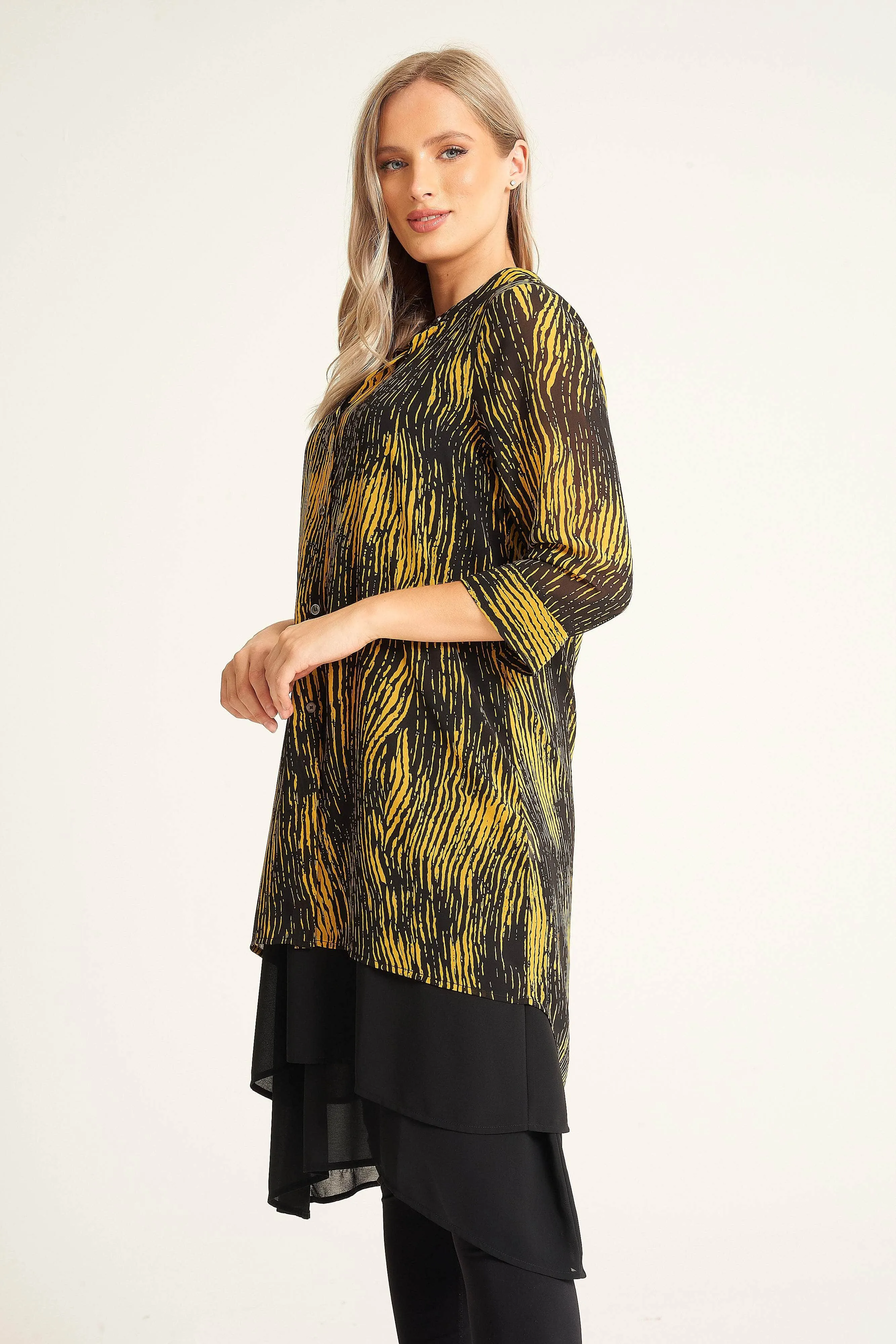 Saloos Stylish Triple Layer Shirt Dress