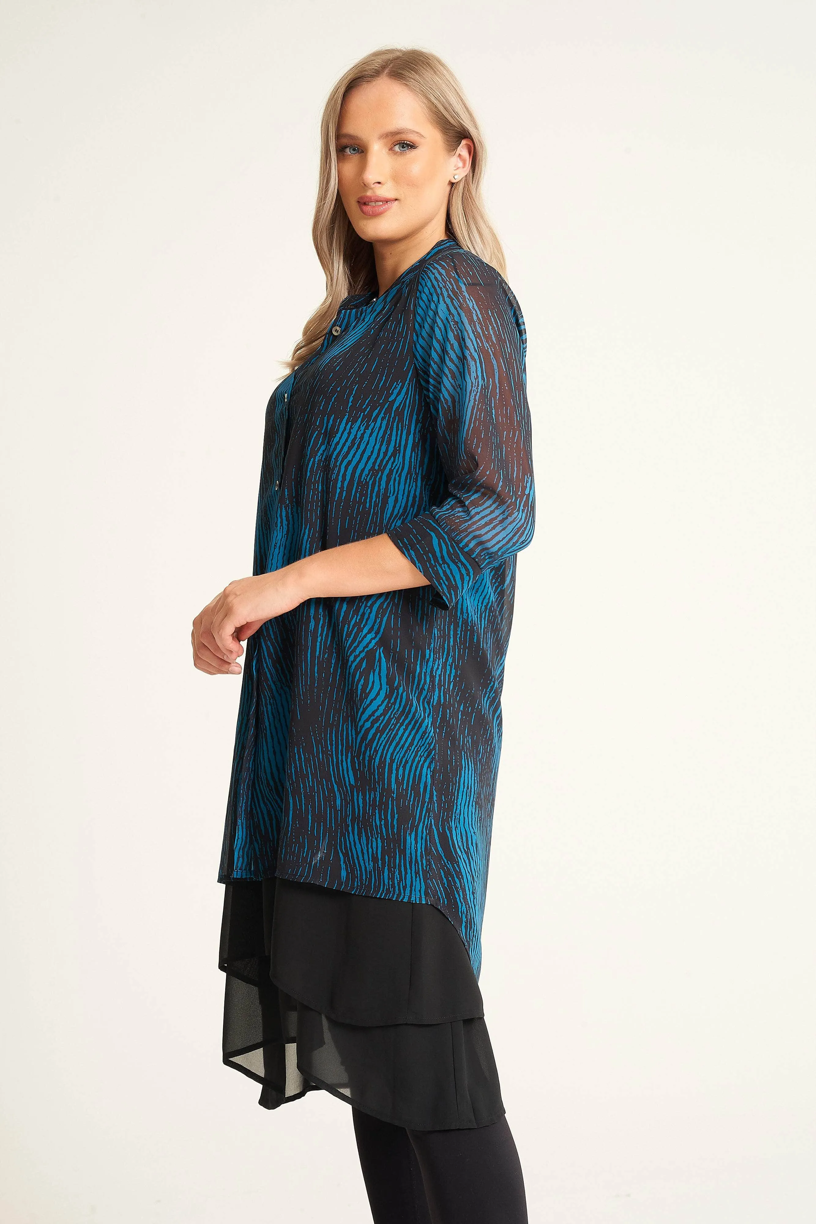 Saloos Stylish Triple Layer Shirt Dress