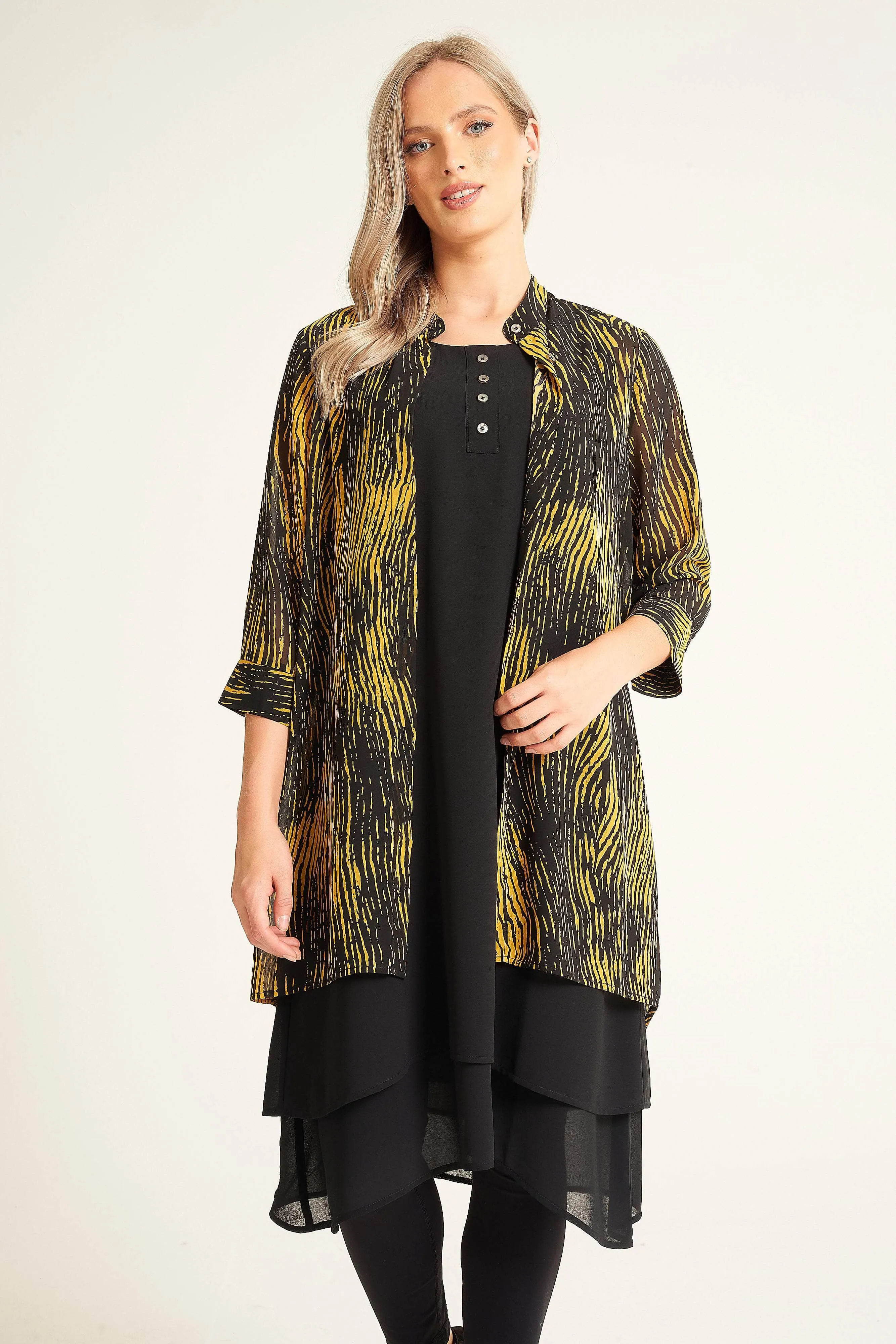 Saloos Stylish Triple Layer Shirt Dress