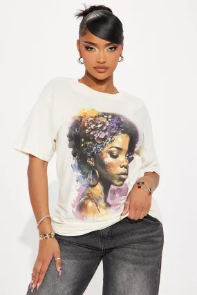 See Me Blossom Graphic Tshirt - Cream