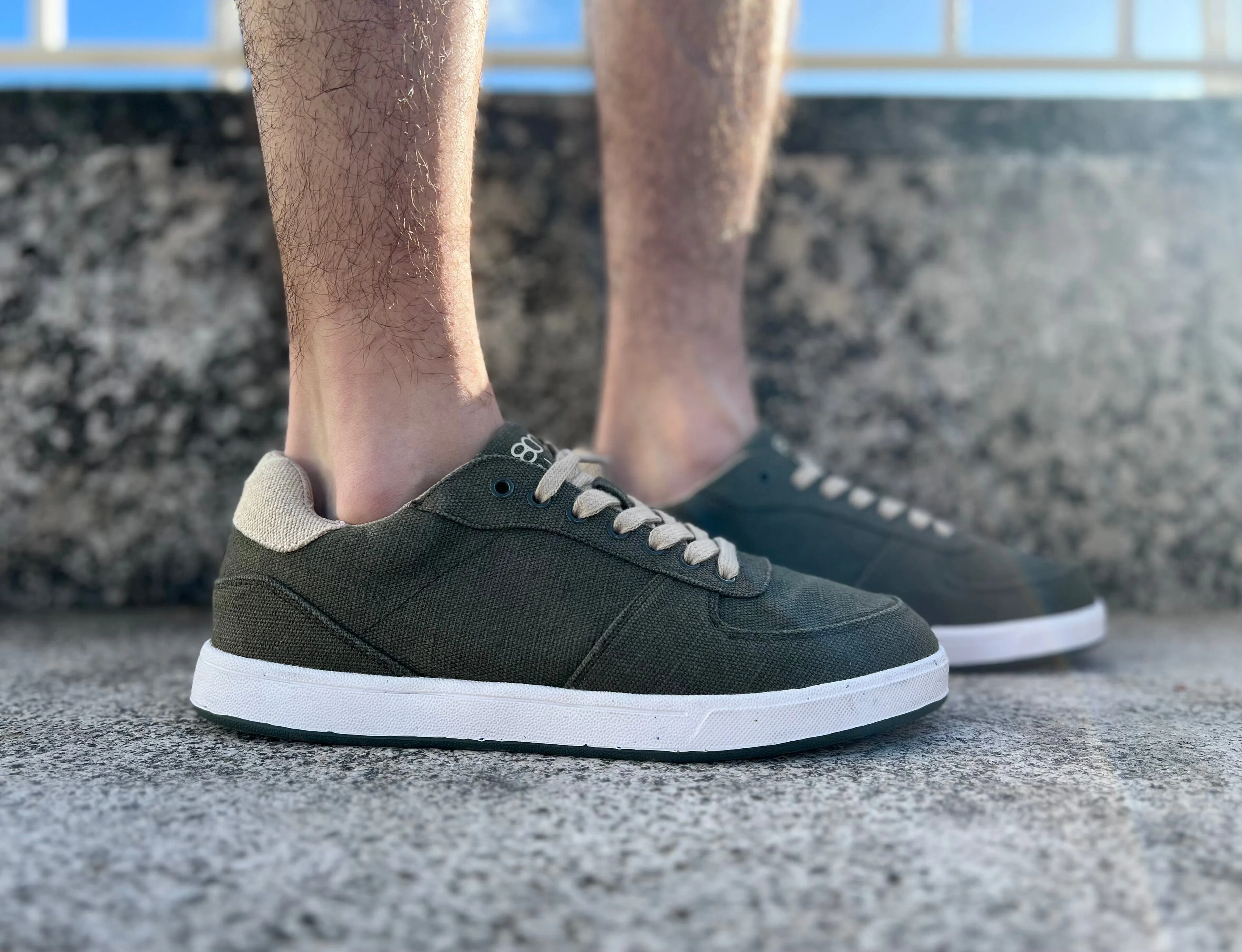 Seeker Men's Vegan Hemp Sneakers | Dark Green