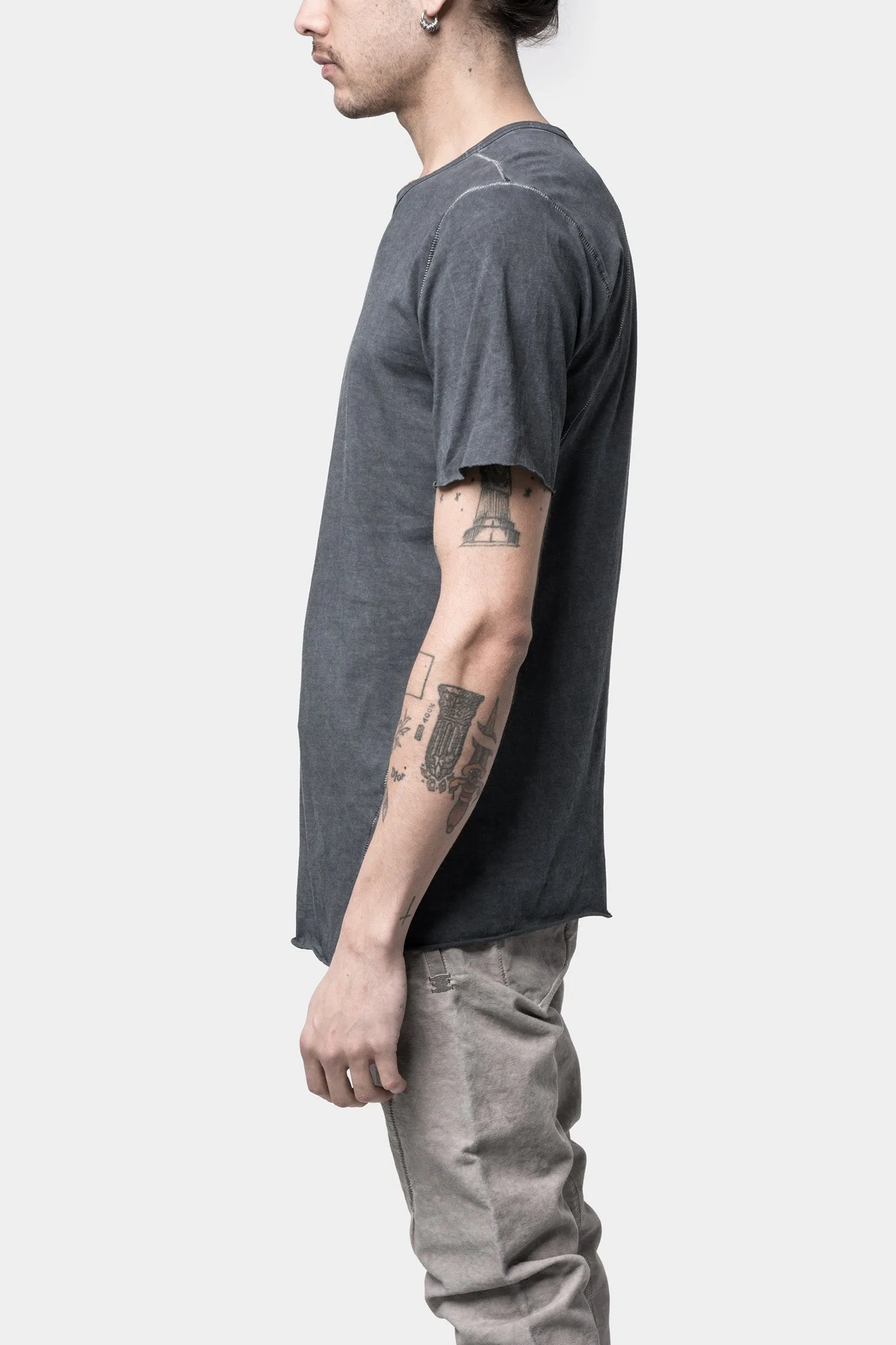 Staple spine detail t-shirt, Petrole