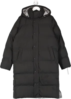 Superdry Black Padded Hooded Parka Jacket UK L