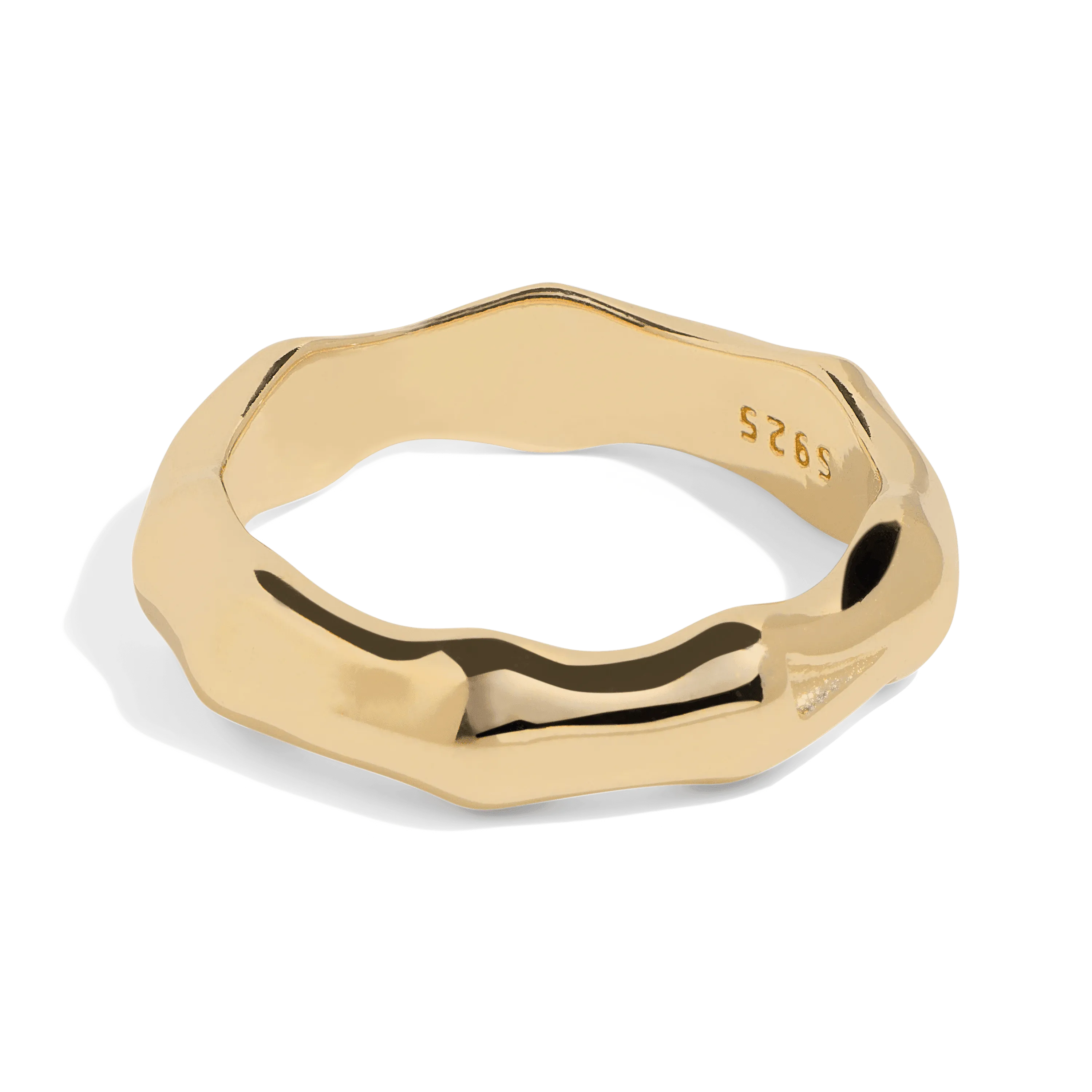 THE BAMBOO RING - 18k gold plated