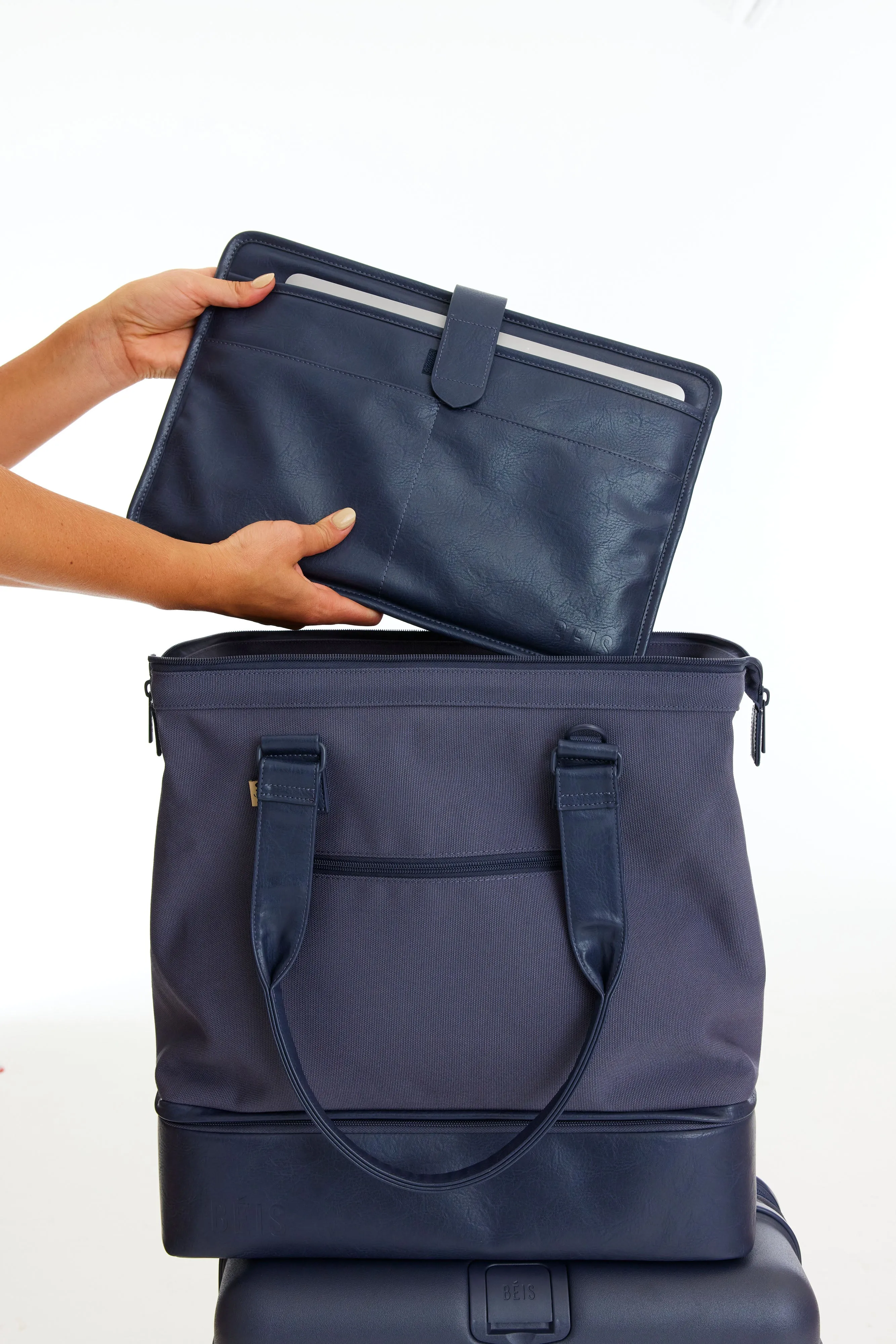 The Convertible Mini Weekender in Navy