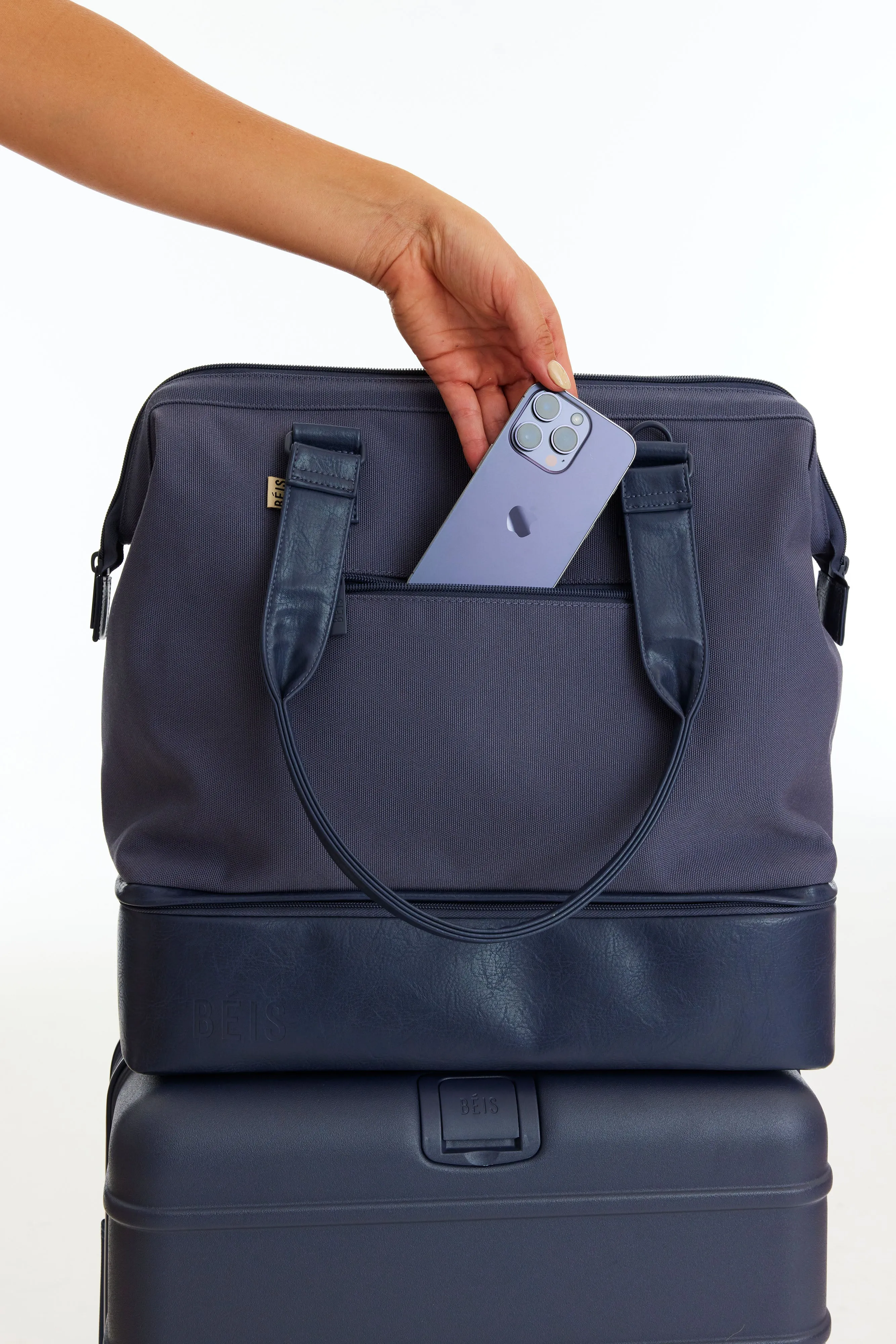 The Convertible Mini Weekender in Navy