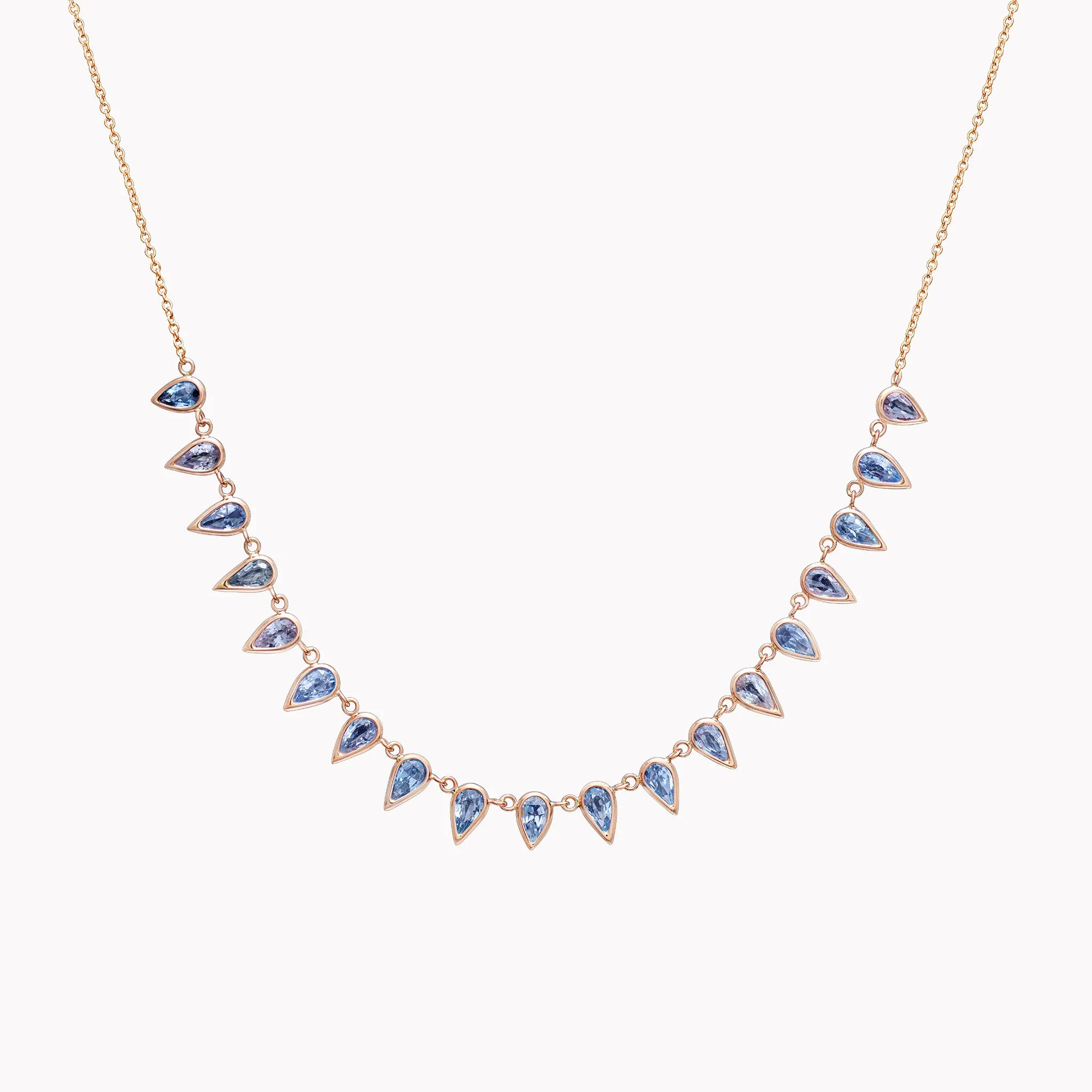 The Lena Pear Shape Sapphire Necklace