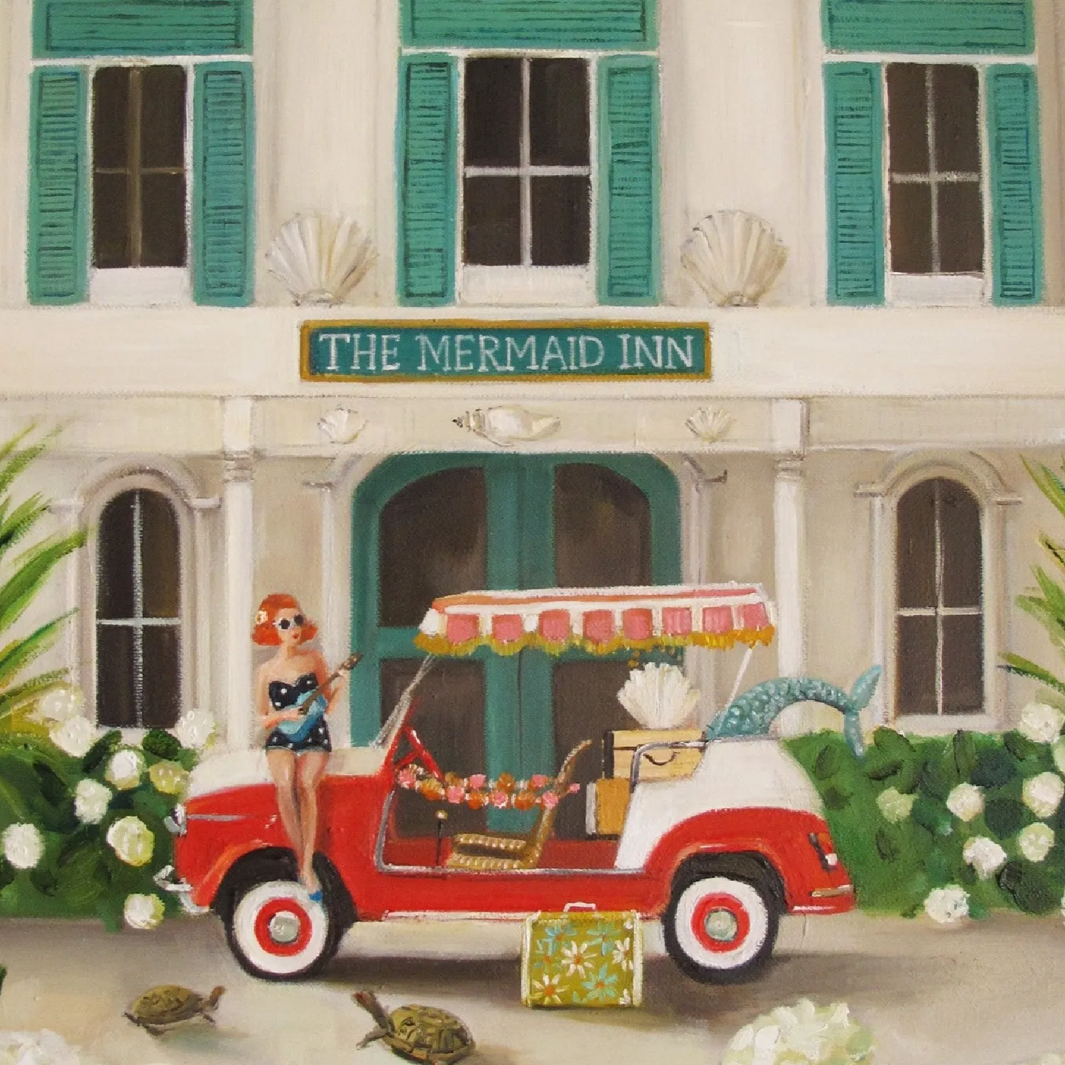 The Mermaid Inn Art Print by Janet Hill