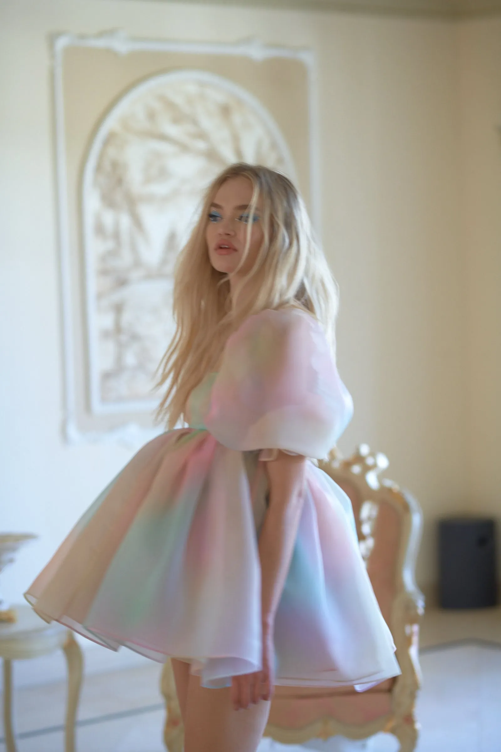 The Rainbow Puff Dress