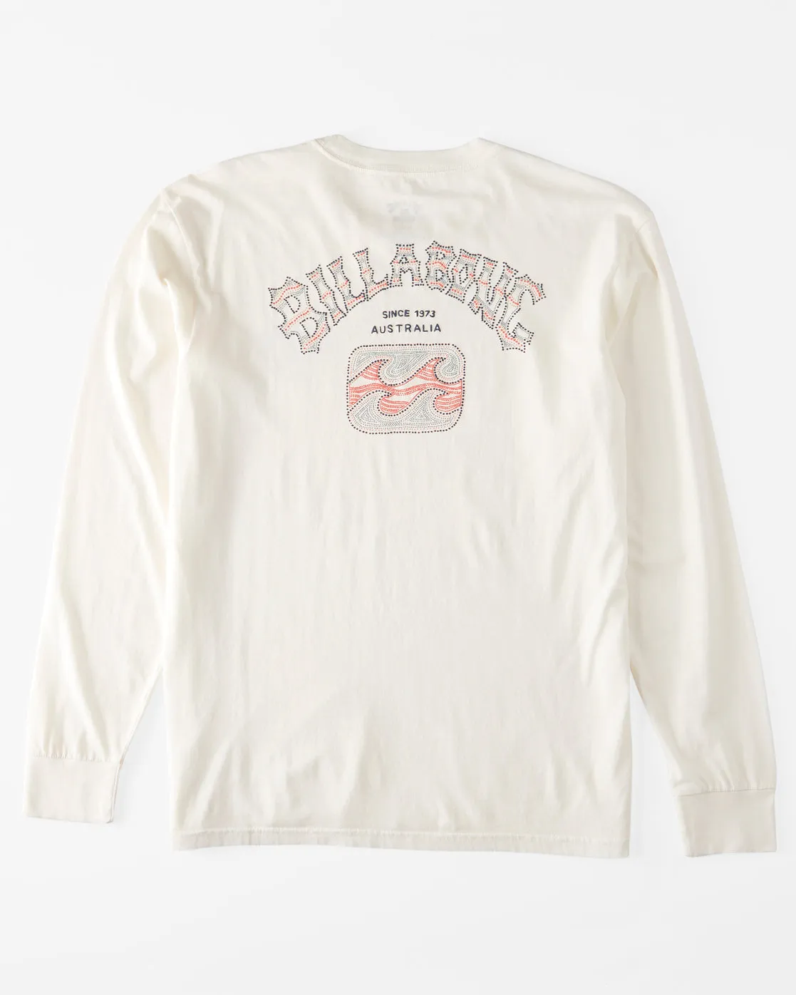 Theme Arch Long Sleeve Wave Washed T-Shirt - Off White