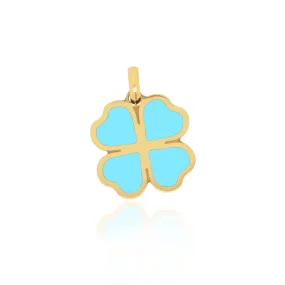 Turquoise Lucky Clover Charm