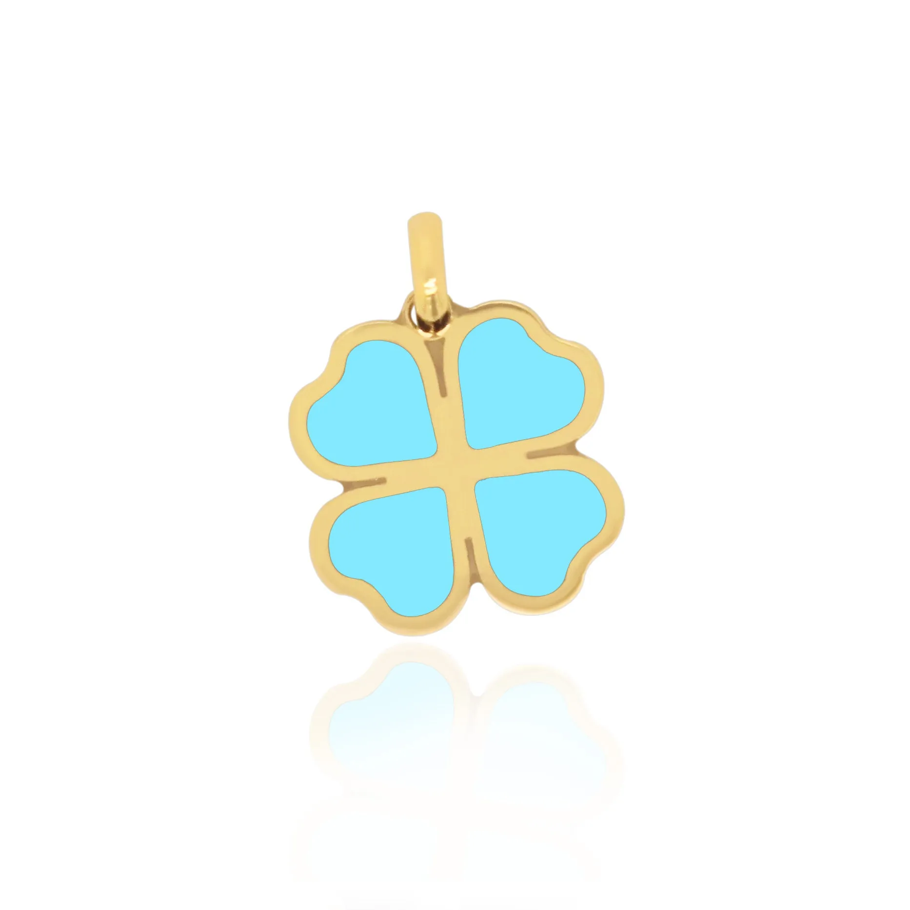 Turquoise Lucky Clover Charm