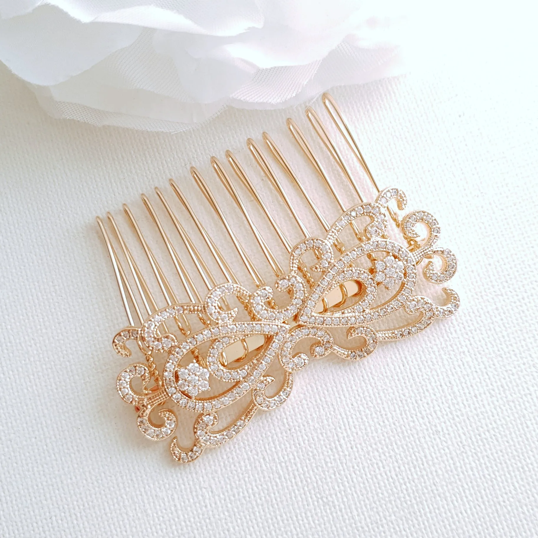 Vintage Bridal Hair Comb-Arletty