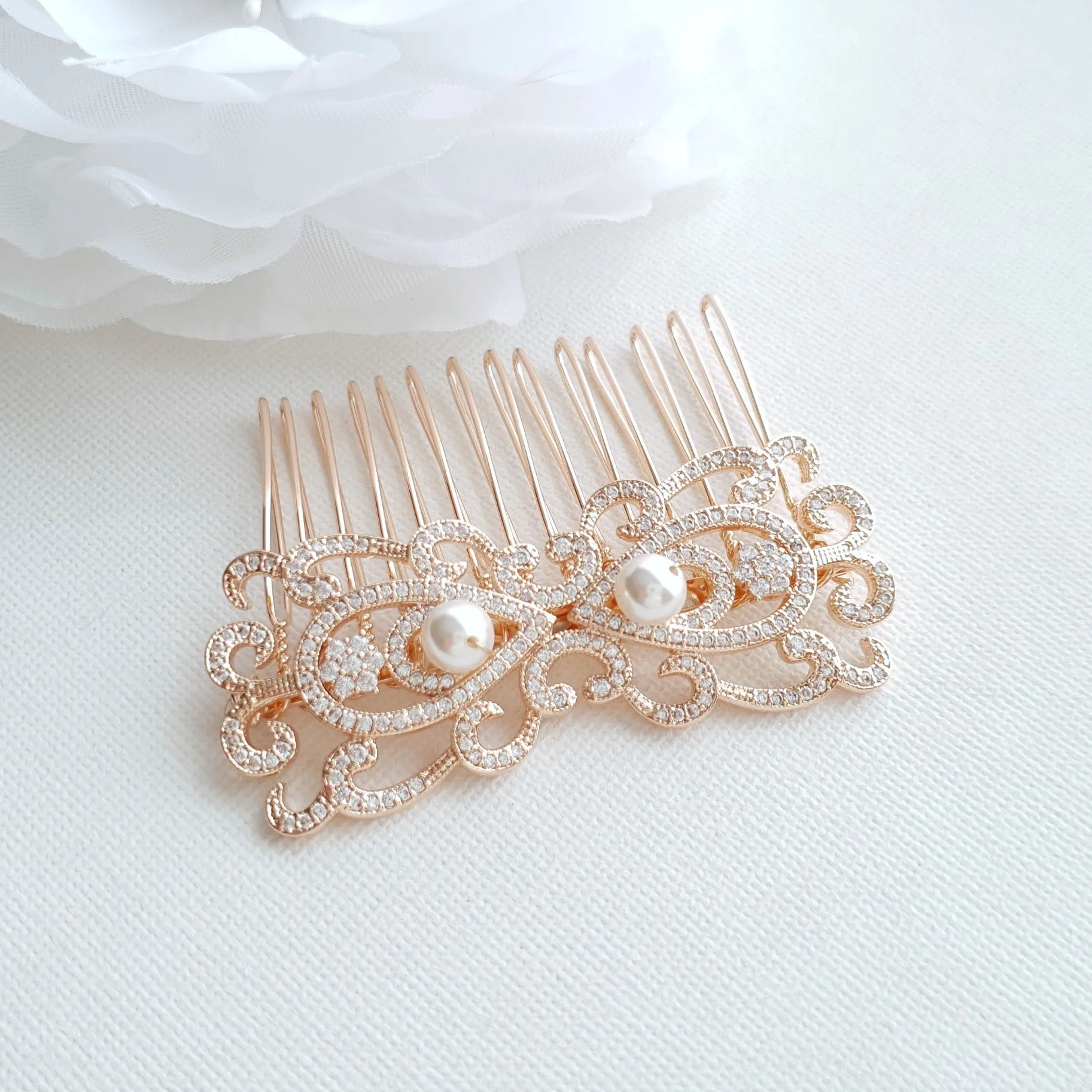 Vintage Bridal Hair Comb-Arletty