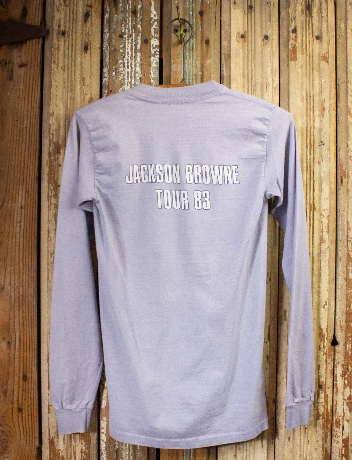 Vintage Jackson Browne Tour Long Sleeve Concert T Shirt 1983 Gray XS