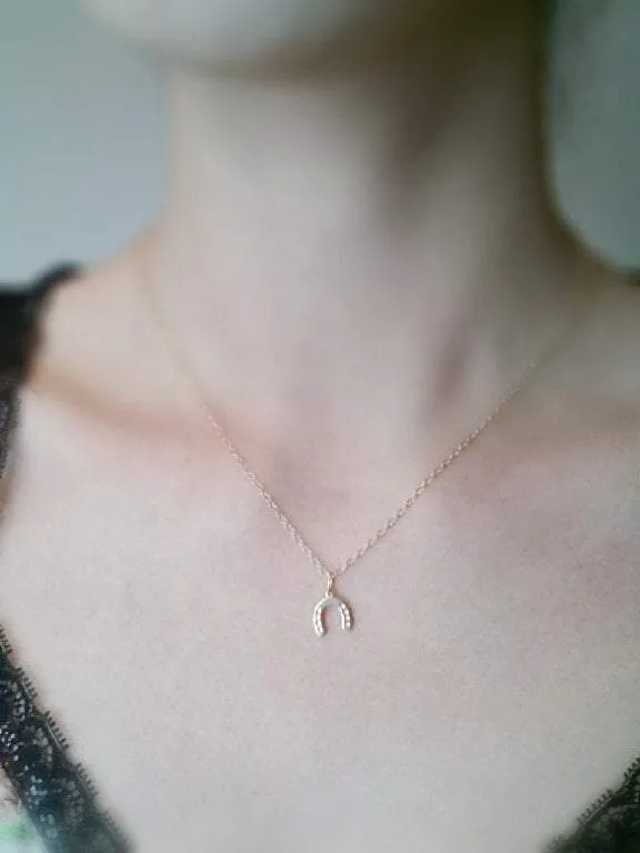 Wholesale Sterling Silver Horseshoe Necklace, Simple Horseshoe Necklace, Minimalist Horseshoe, Equestrian Necklace, Dainty Horseshoe, Lucky Horseshoe