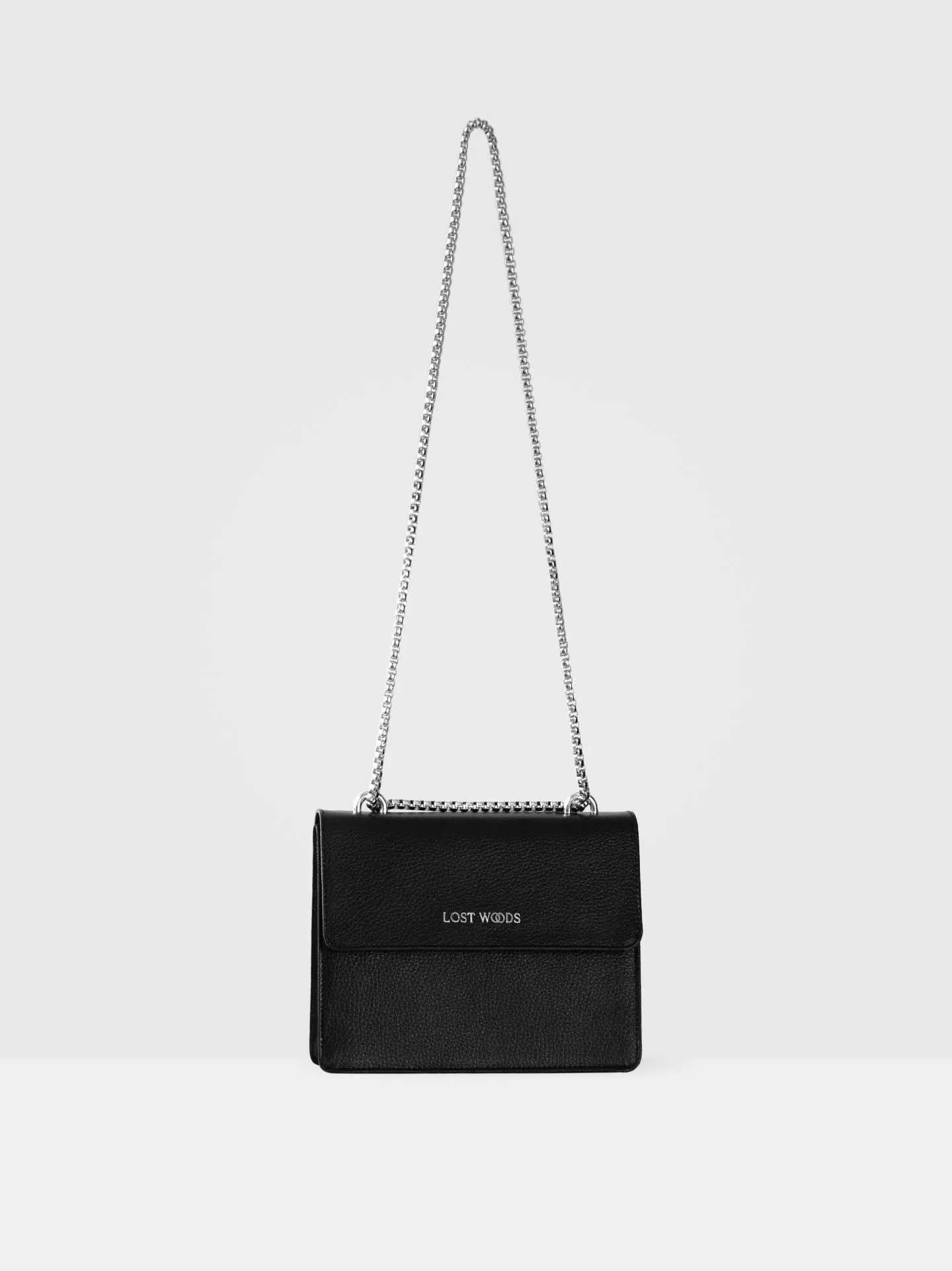 Willow MIRUM Leather Vegan Chain Bag | Black & Silver