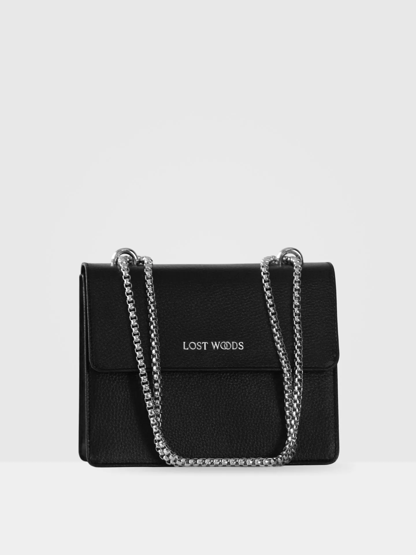 Willow MIRUM Leather Vegan Chain Bag | Black & Silver