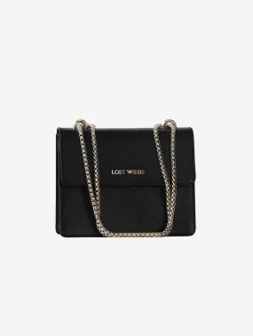 Willow MIRUM Leather Vegan Chain Bag | Black & Silver