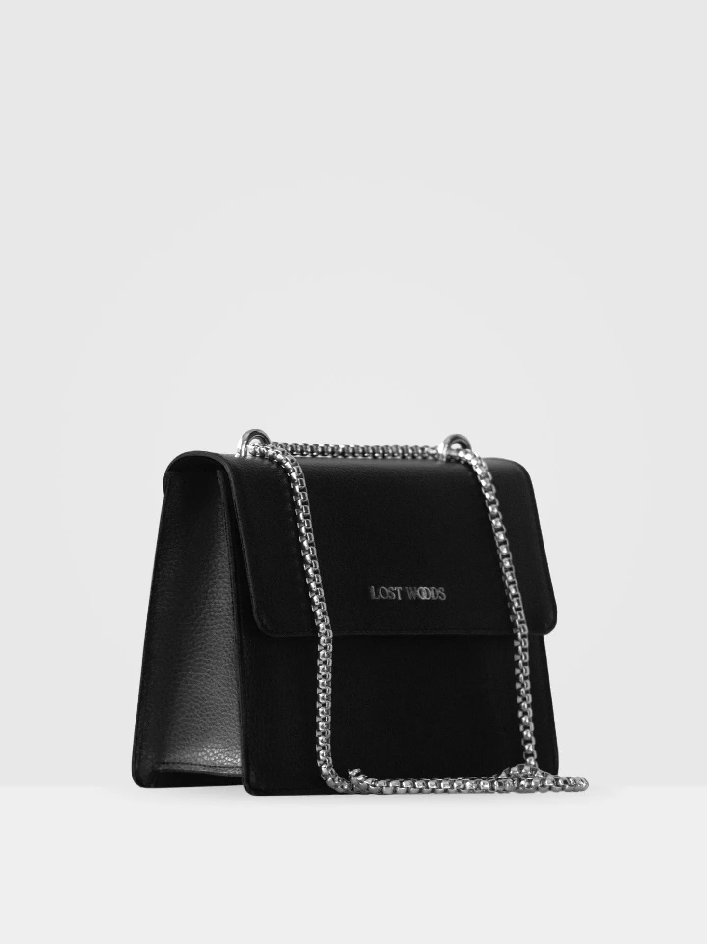 Willow MIRUM Leather Vegan Chain Bag | Black & Silver