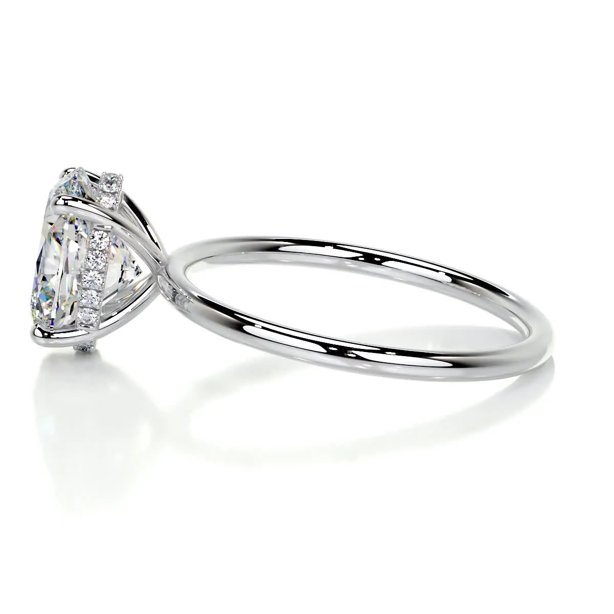 Willow Moissanite & Diamonds Ring -18K White Gold