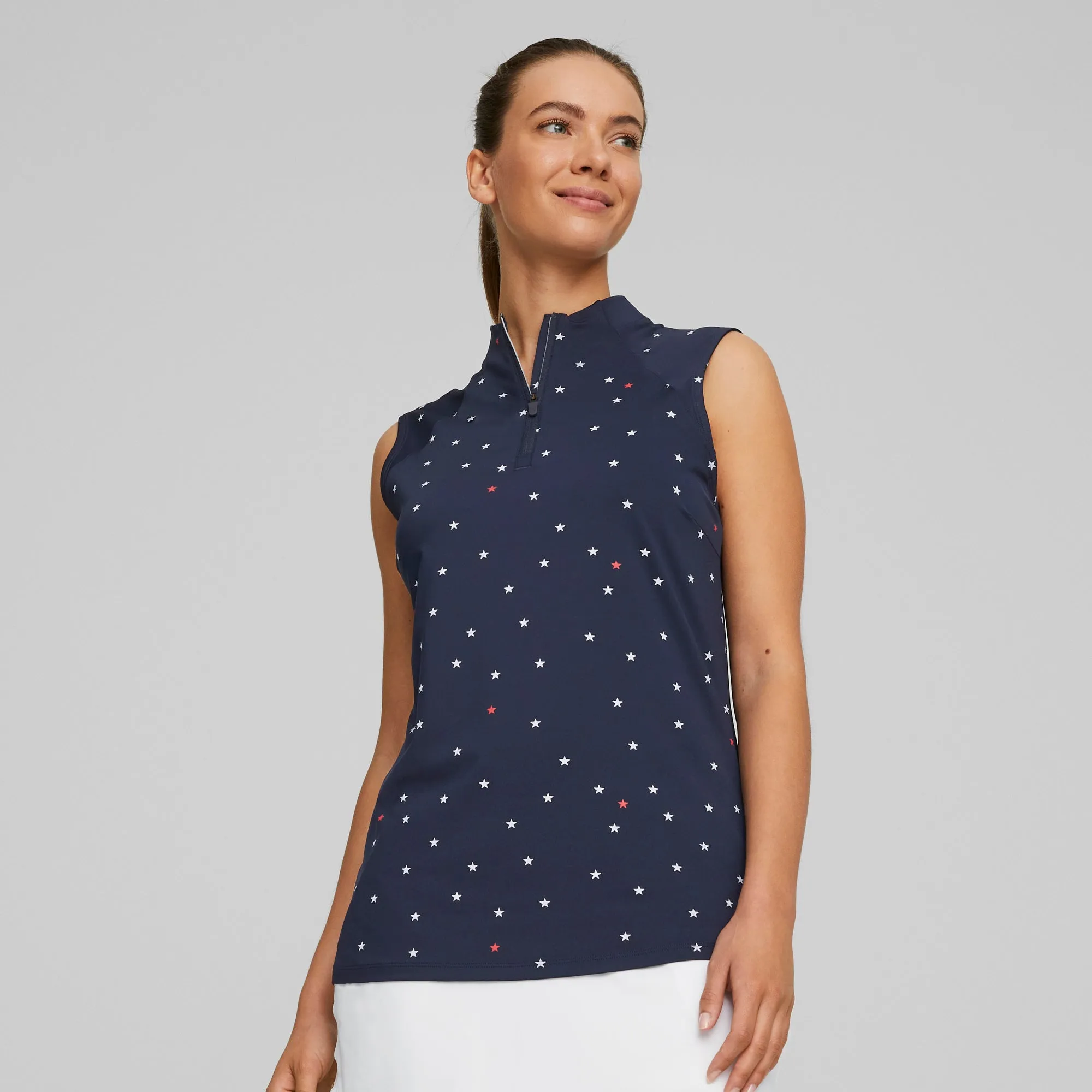 Women's Volition Stars Sleeveless Golf Polo