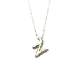 Z - handwritten letter necklace