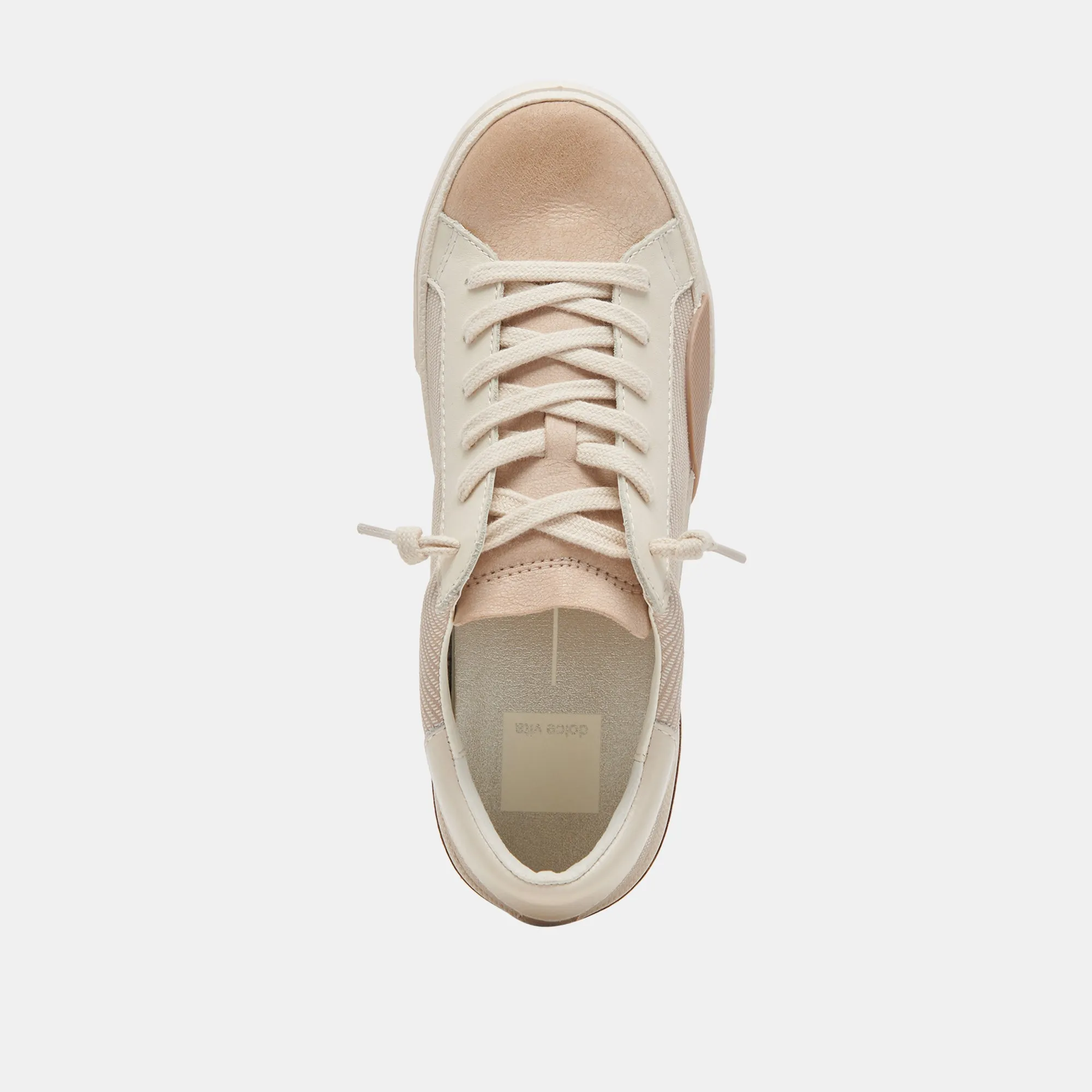 ZINA SNEAKERS WHITE DUNE EMBOSSED LEATHER