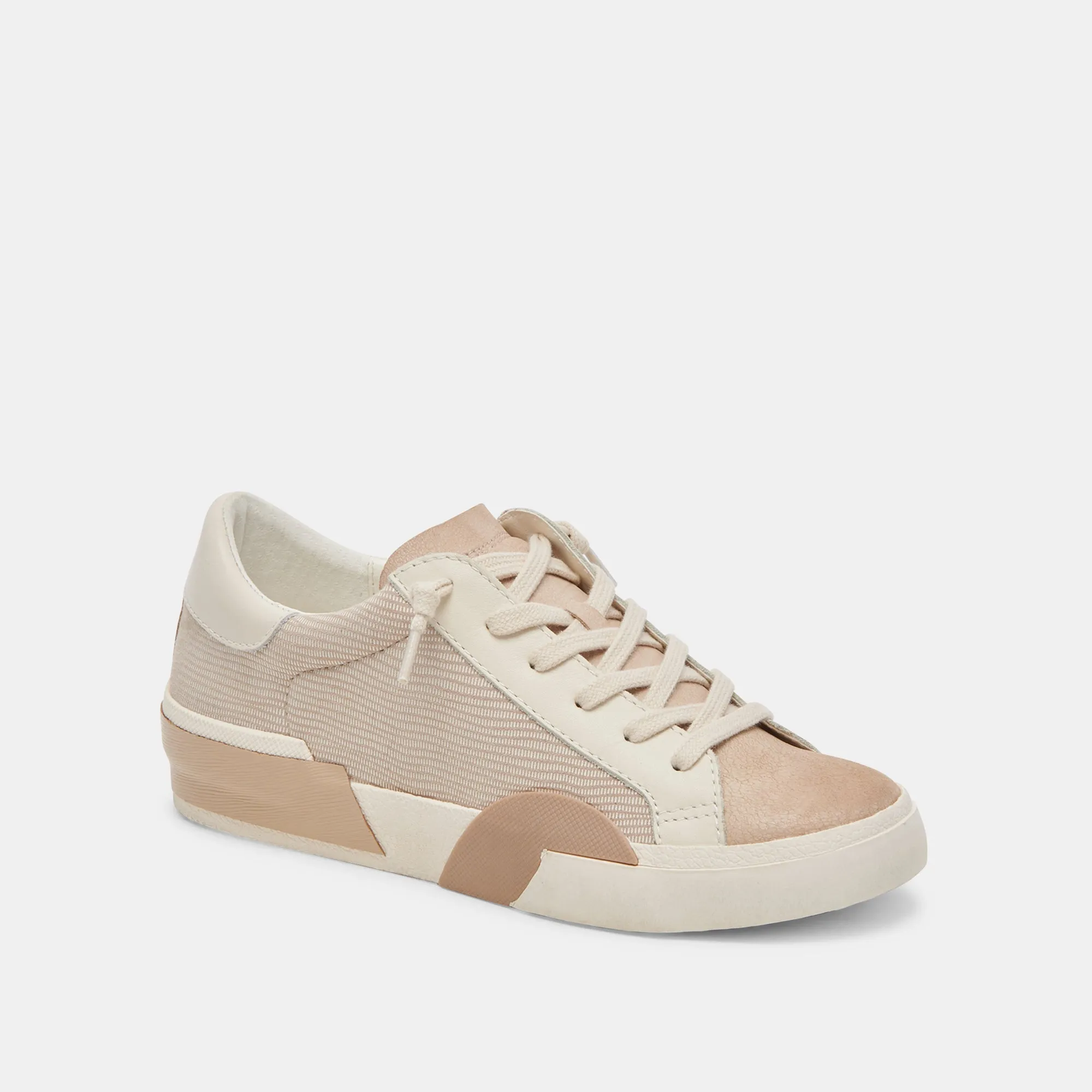 ZINA SNEAKERS WHITE DUNE EMBOSSED LEATHER