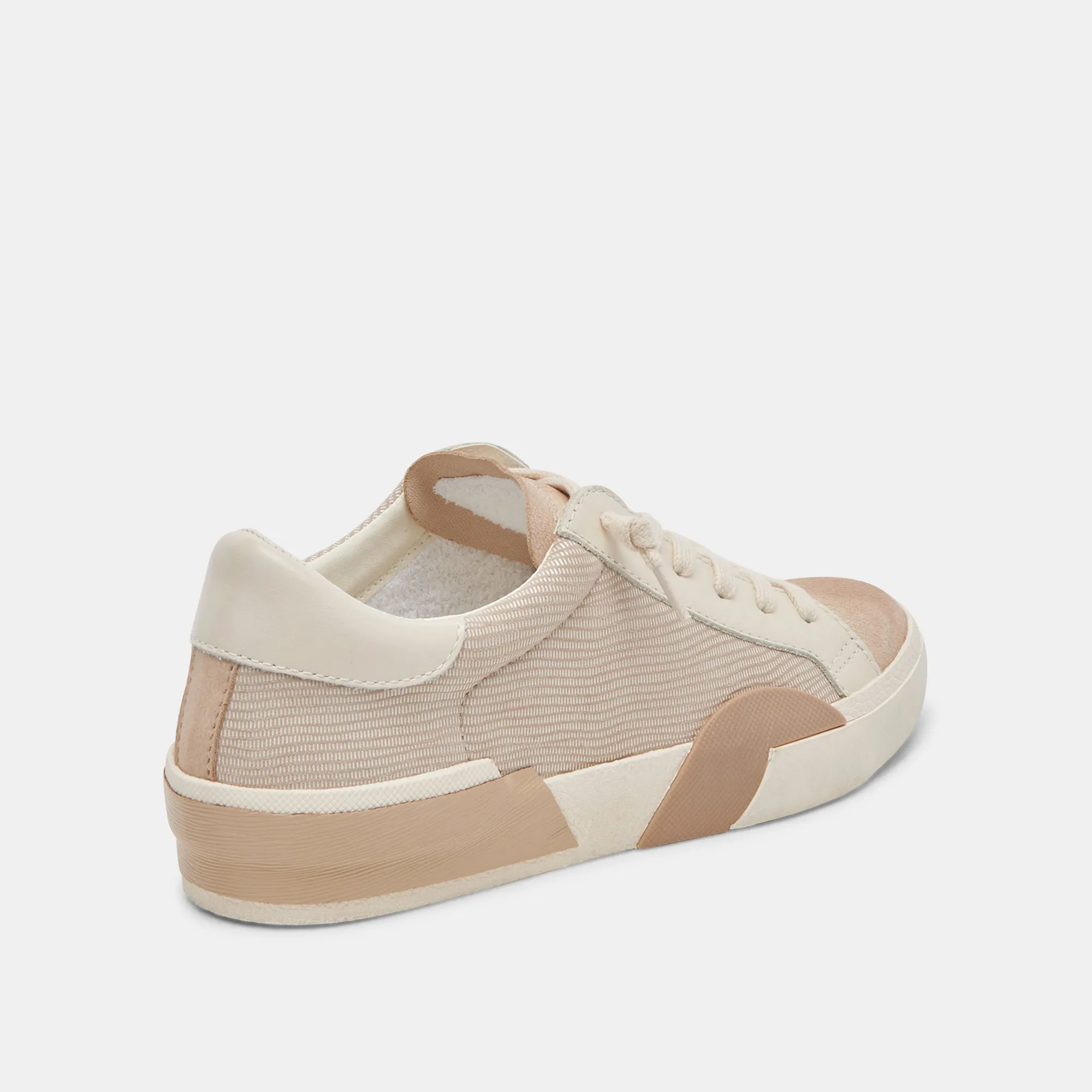 ZINA SNEAKERS WHITE DUNE EMBOSSED LEATHER